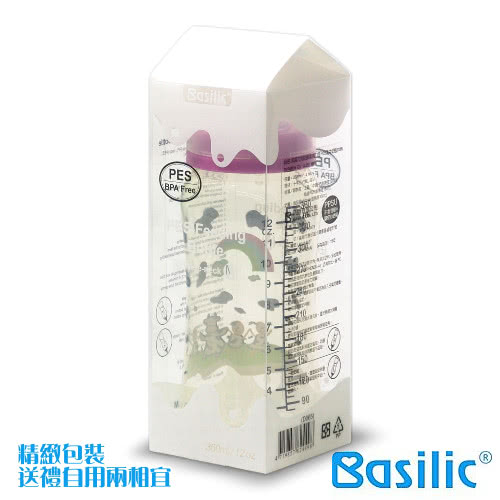 【貝喜力克】防脹氣寬口徑PES乳牛奶瓶360ml(送十字奶嘴2入)