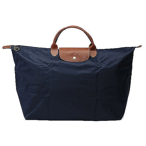 【LONGCHAMP】摺疊大型水餃包(深藍-1624089-556-L)