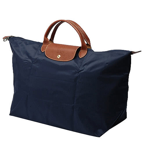 【LONGCHAMP】摺疊大型水餃包(深藍-1624089-556-L)