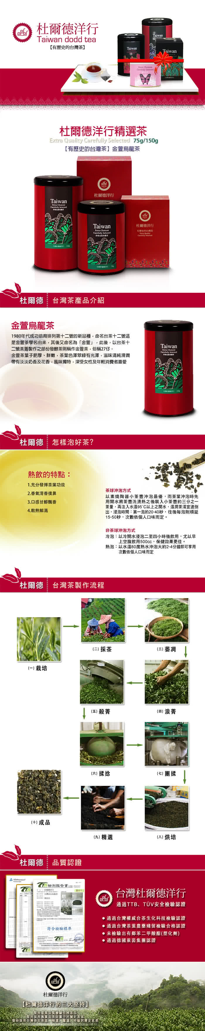 【杜爾德洋行】精選奶香金萱烏龍茶(150g)