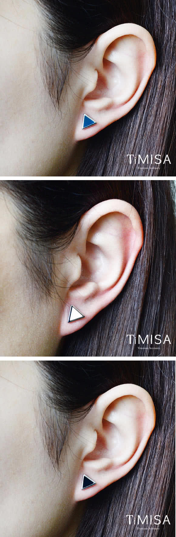 【TiMISA】幾何派對-三角形 純鈦耳環一對(3色可選) 【TiMISA】幾何派對-三角形 純鈦耳環一對(3色可選)