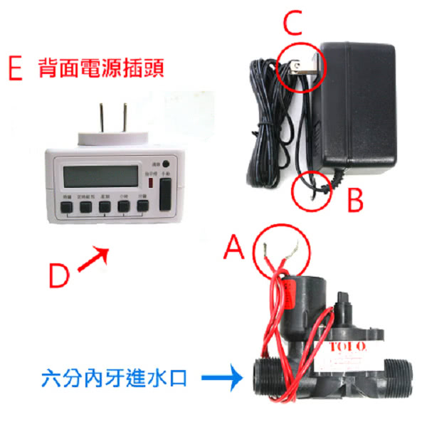 【灑水達人】美國TORO 1吋 塑鋼型電磁閥加110V 電子式定時器(黑)