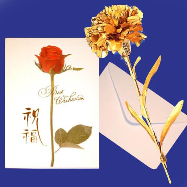 【開運陶源】金箔花 物以類聚 以金養金(黃金 玫瑰花或康乃馨)