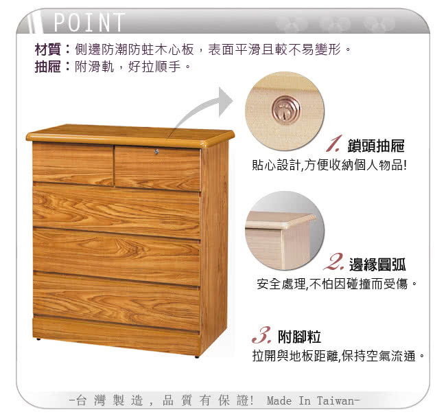 【顛覆設計】蓋伊柚木色四斗櫃