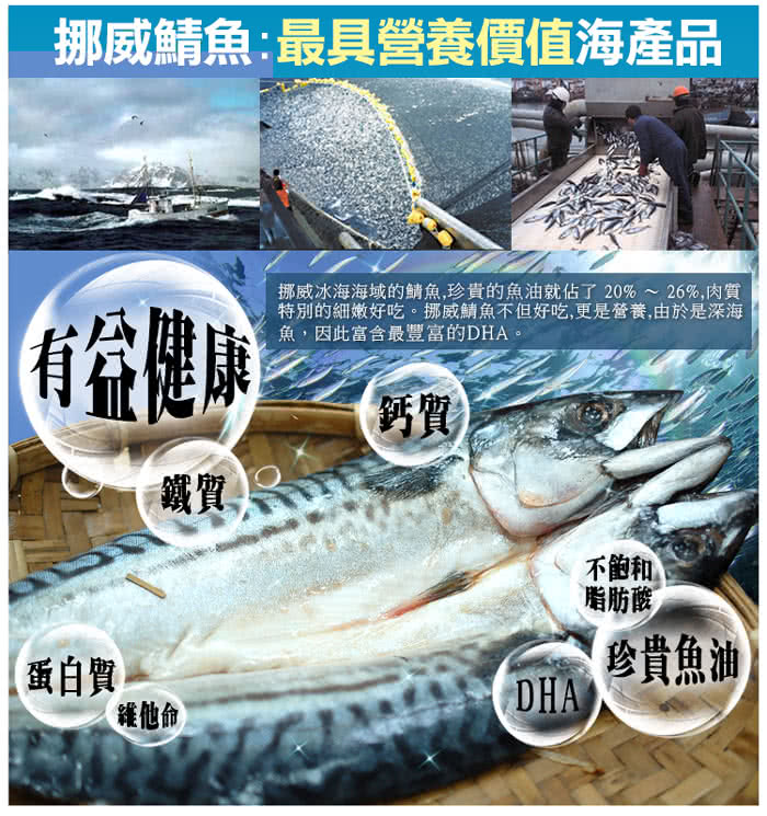 【優鮮配】挪威當季鯖魚一夜干10尾體驗組(約380g/整尾)