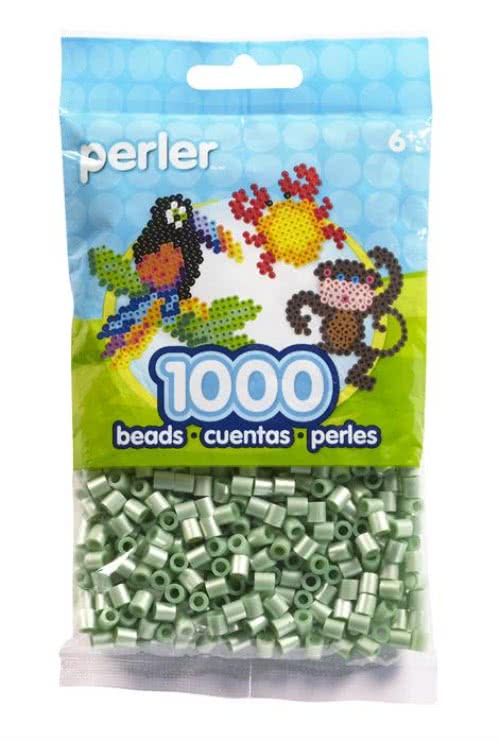 【Perler 拼拼豆豆】1000顆單色補充包-102珠光青竹(特殊色)