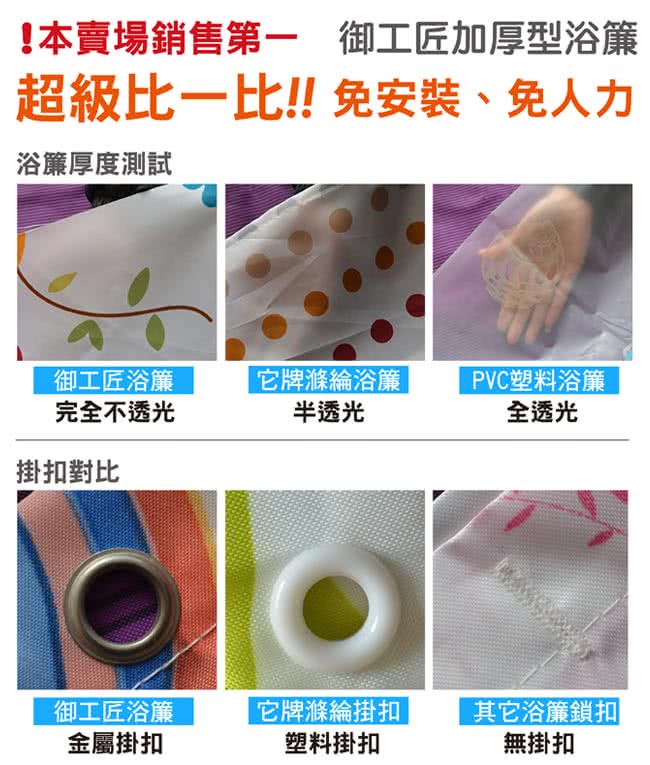 【御工匠】時尚高級加厚型防水浴簾-可愛花朵 【御工匠】時尚高級加厚型防水浴簾-可愛花朵