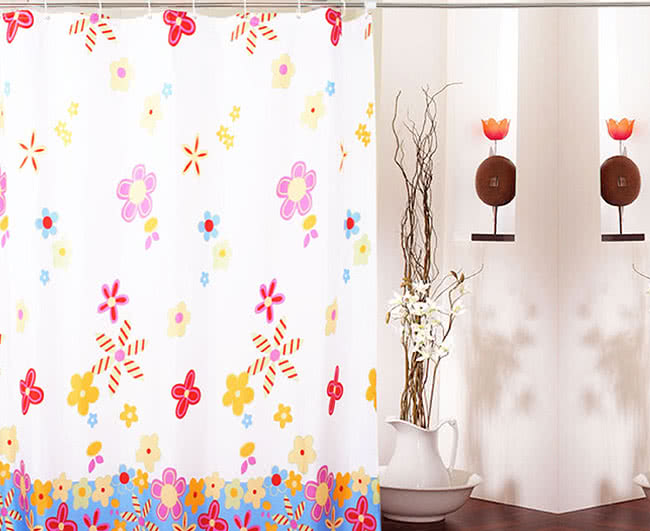 【御工匠】時尚高級加厚型防水浴簾-可愛花朵 【御工匠】時尚高級加厚型防水浴簾-可愛花朵