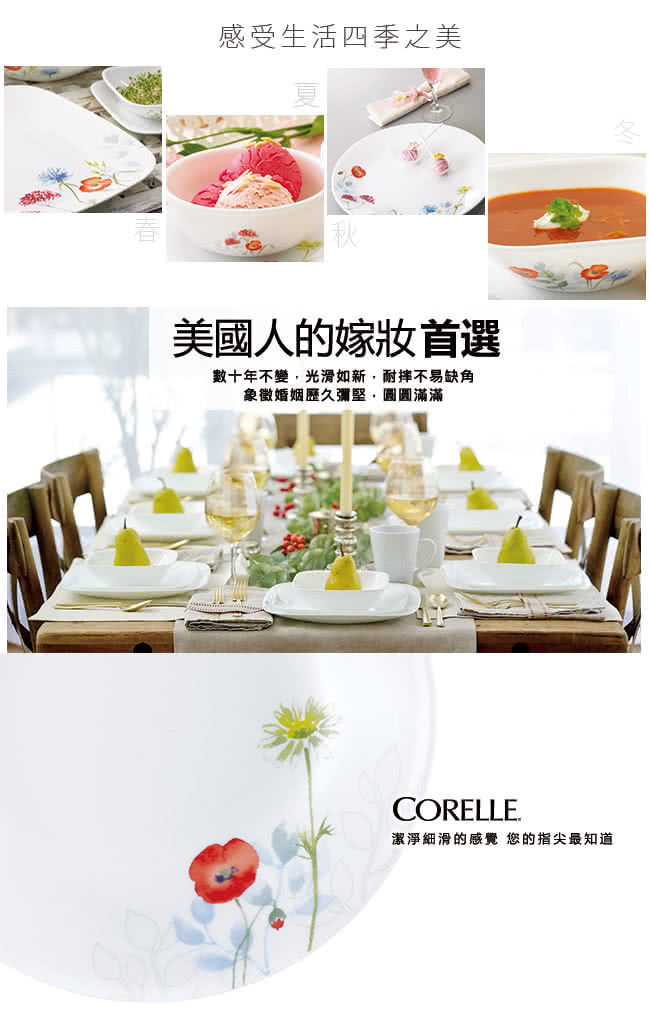 【美國康寧 CORELLE】花漾彩繪10吋分隔盤(310)