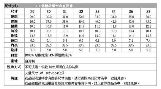 【BOBSON】男款低腰針織合身直筒褲(藍1803-53)