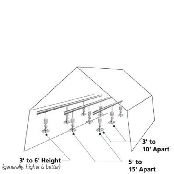 【灑水達人】可調整微霧四噴頭四分外牙噴霧角度360度100個一包(黑)