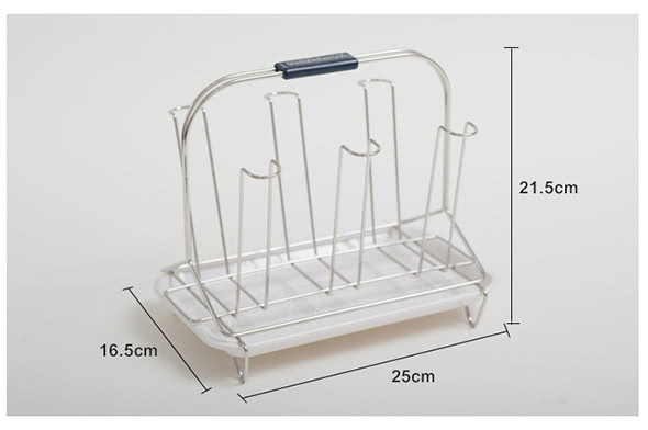 【樂活主義】不鏽鋼精緻六杯架(附白色美奈盤-搶購)