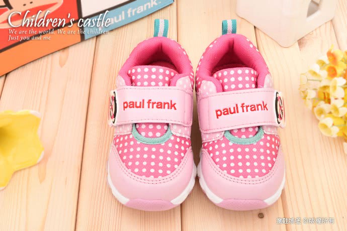 【童鞋城堡】Paul frank大嘴猴 中童 氣墊運動鞋(P5043001-粉)