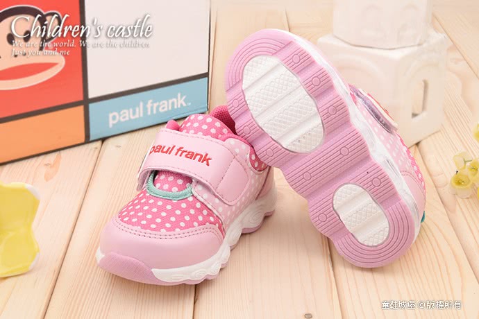 【童鞋城堡】Paul frank大嘴猴 中童 氣墊運動鞋(P5043001-粉)