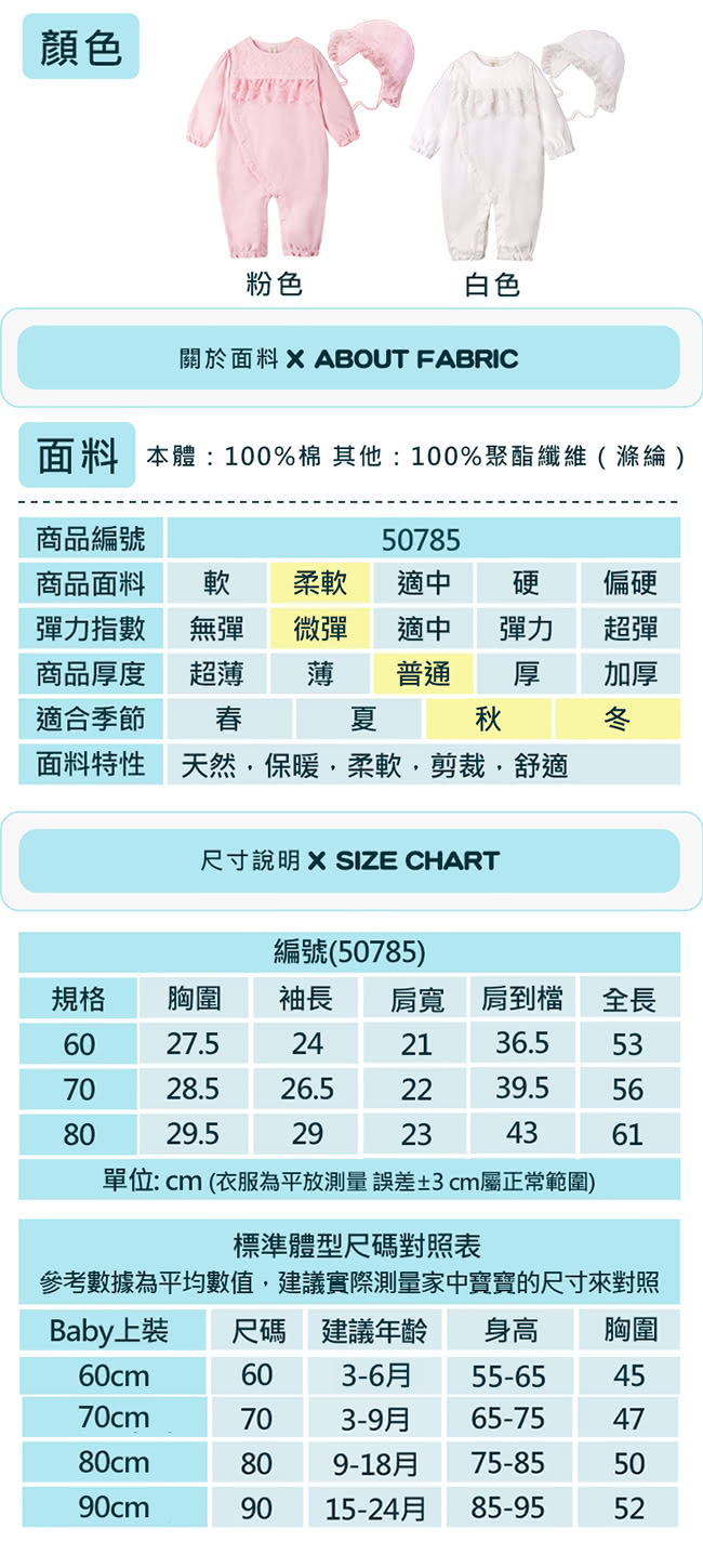 【baby童衣】嬰兒連身衣 包屁衣 純棉長袖蕾絲睡袋 嬰兒帽  50785(共2色)