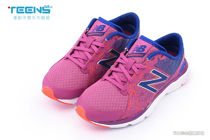 【NewBalance】女款 輕量彈性運動鞋(W690LF4-桃藍)