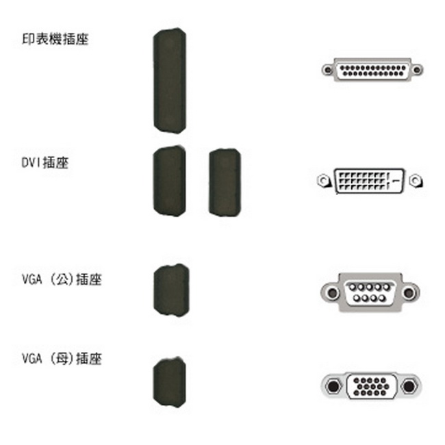 【ZIYA】筆記型電腦  桌上型電腦 防塵孔塞(經典黑白 2入)