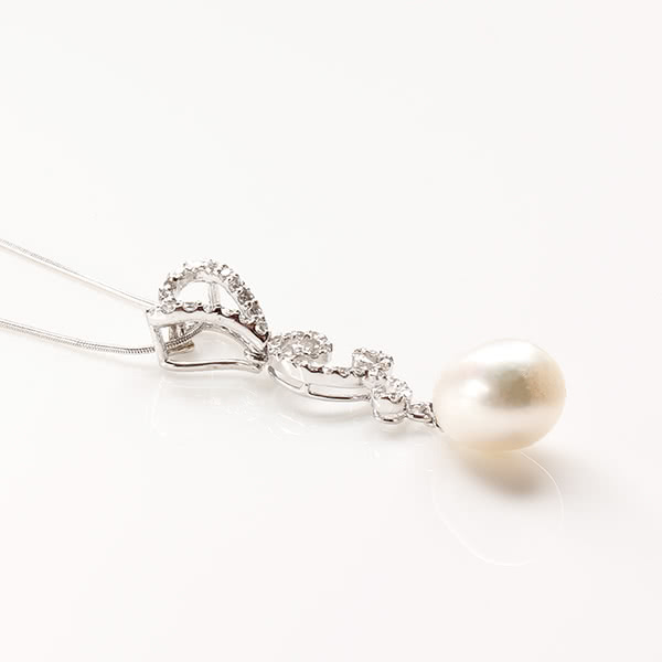 【寶石方塊】繁花似錦天然珍珠項鍊-925銀飾