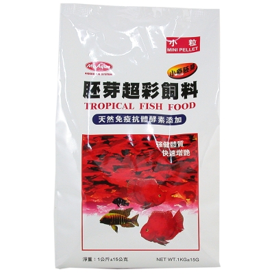 【Mr.AQUA】胚芽超彩飼料-小粒 1kg(2包)