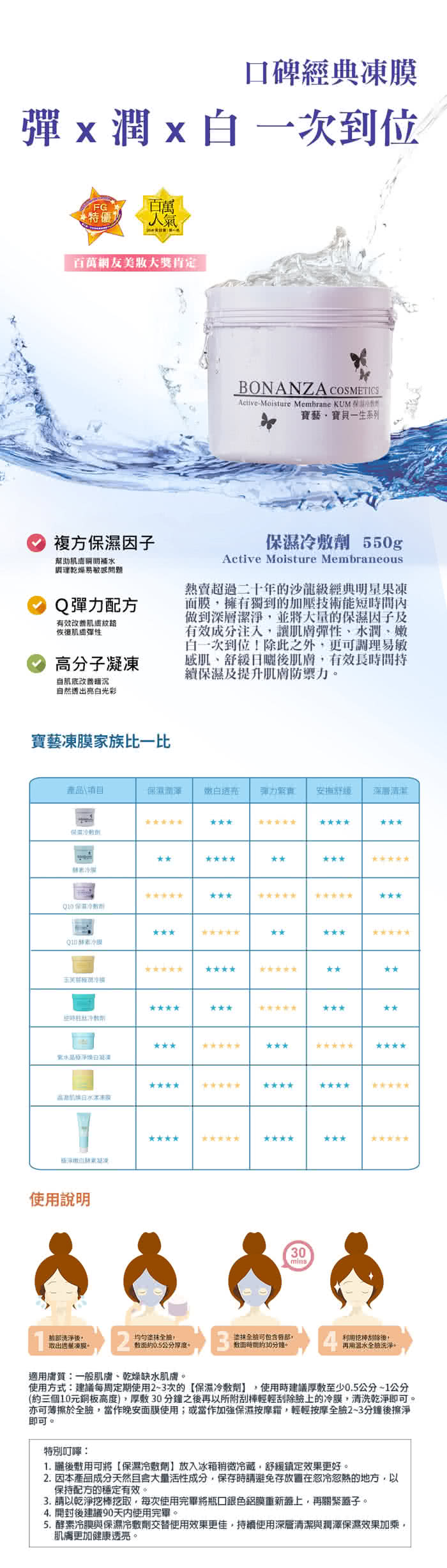 【寶藝Bonanza】保濕冷敷劑(550g)