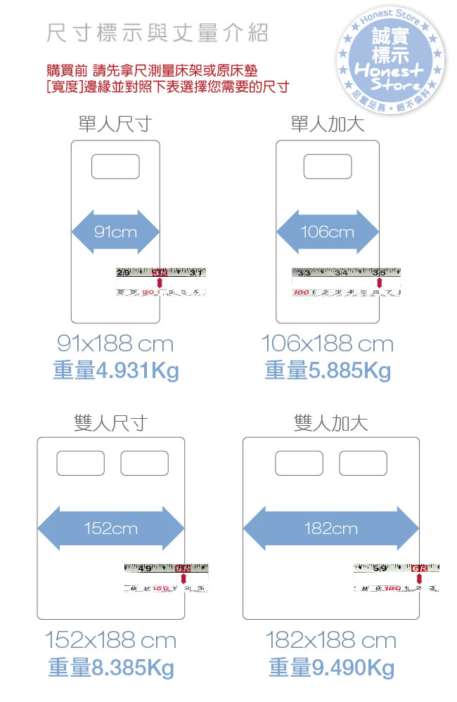 【House Door】涼感纖維布套11cm竹炭波浪記憶床墊-單人3.5尺