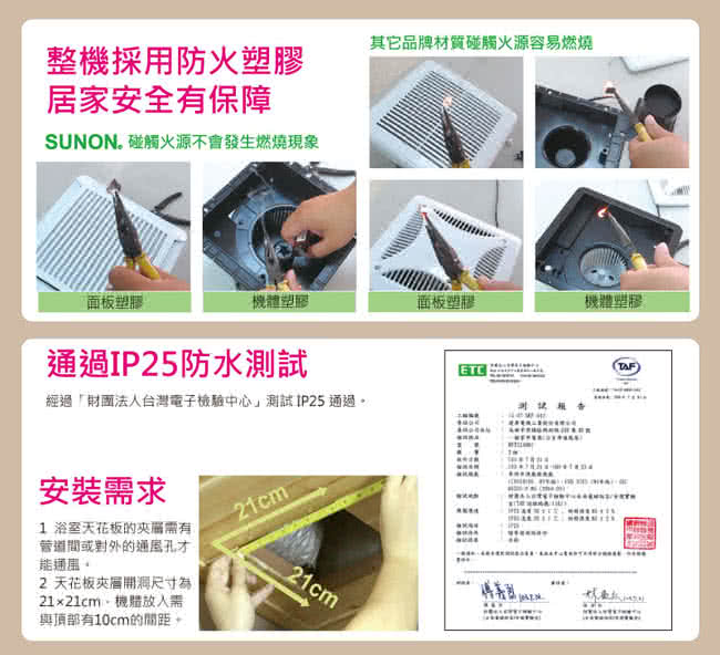 【SUNON】建準超節能DC直流側吸濾網換氣扇BVT21A006(超省電/極靜音/大風量/保固三年)