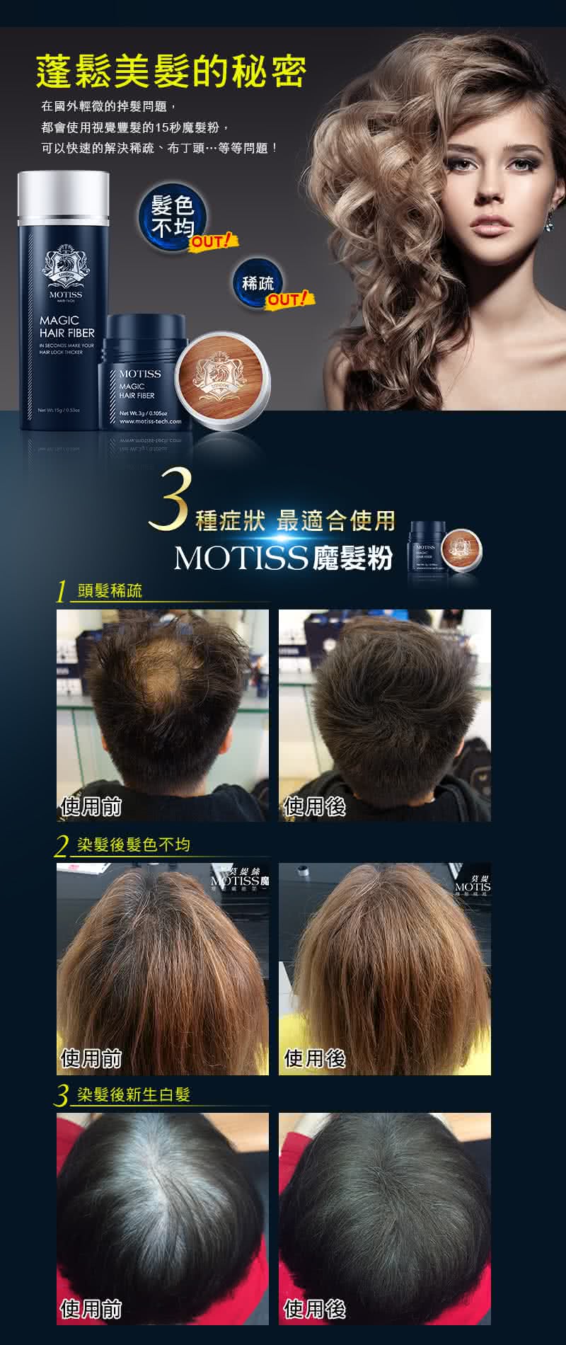 【MOTISS 魔髮粉】15g 經典罐裝 2入組(最超值組合)