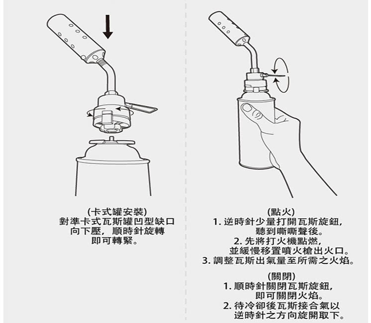 【Outdoorbase】阿波羅360度大火力噴火槍(瓦斯噴槍 露營烤肉 食物炙燒)