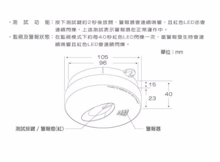 【中揚消防】住宅用偵煙警報器 台灣製造 吸頂壁掛兩用 光電式煙霧警報器(滅火器 火災 居家 安全 瓦斯)