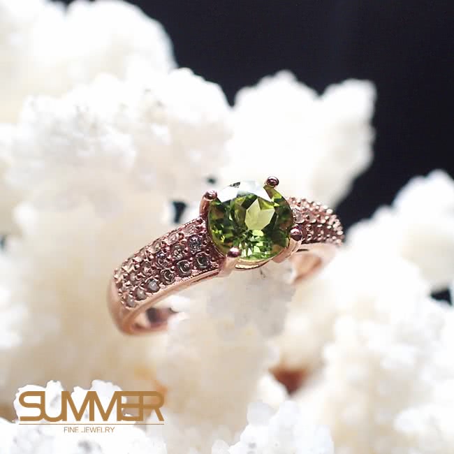 【SUMMER寶石】天然《橄欖石》設計款戒指(-P7-1)