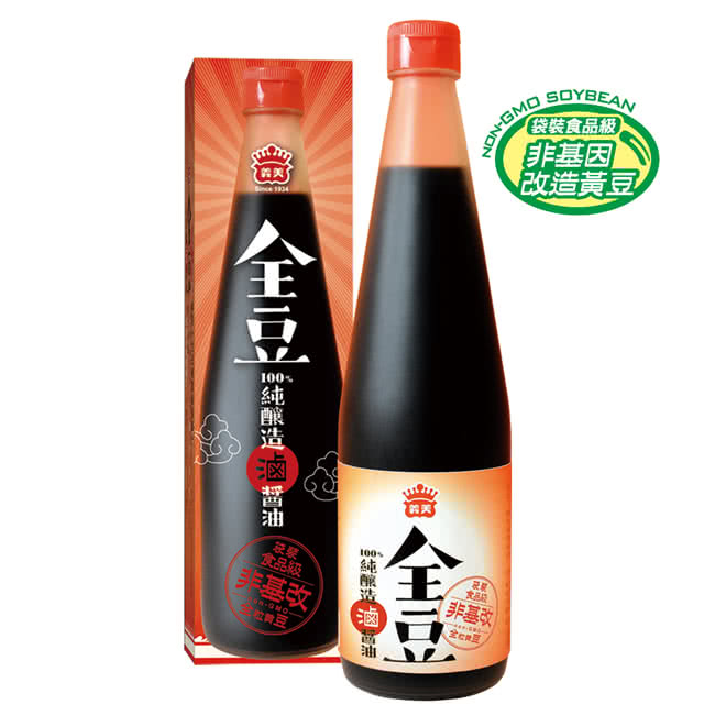 【義美】全豆純釀造滷醬油(520ml/瓶)