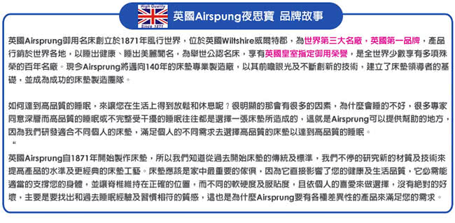 【英國Airsprung】二線珍珠紗+記憶膠硬式彈簧床墊-麵包床-雙人5尺