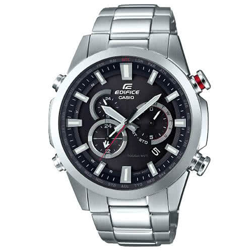 【CASIO】EDIFICE 全新賽車多功能太陽能電波指針錶(EQW-T640YD-1A)