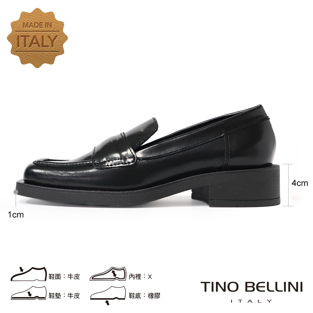 TINO BELLINI 貝里尼 義大利進口全真皮方頭低跟樂 TINO BELLINI 貝里尼 義大利進口全真皮方頭低跟樂