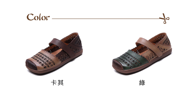 Vecchio 真皮涼鞋 方頭涼鞋/全真皮頭層牛皮復古民族風 Vecchio 真皮涼鞋 方頭涼鞋/全真皮頭層牛皮復古民族風