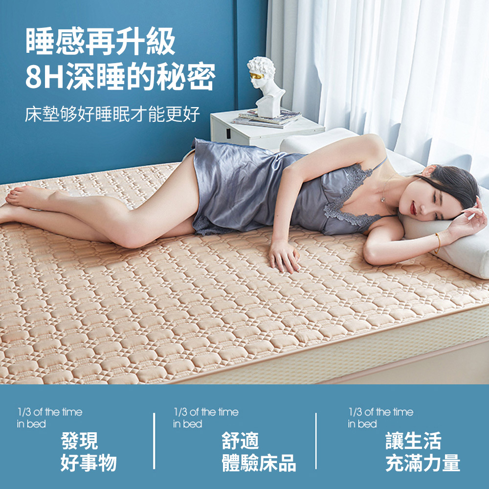 捷泰家居 蜂巢格紋 90x200乳膠記憶海綿床墊8cm 灰色 捷泰家居 蜂巢格紋 90x200乳膠記憶海綿床墊8cm 灰色