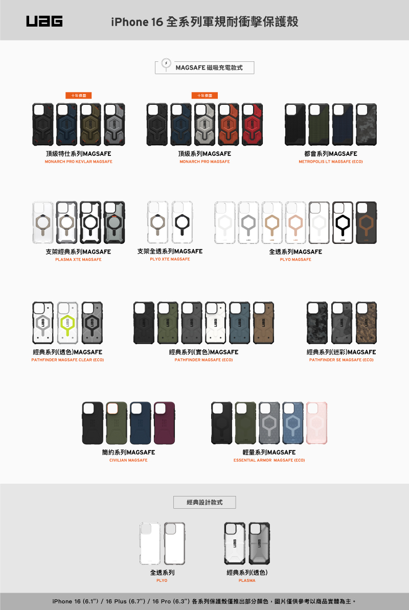 UAG iPhone 16 Pro Max 磁吸耐衝擊全透保 UAG iPhone 16 Pro Max 磁吸耐衝擊全透保