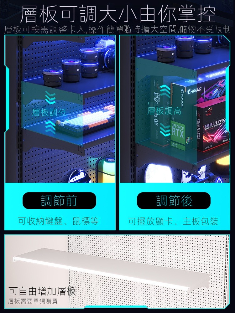 歐德沐 立式洞洞板置物架75*35*190 自由調節板層 穩 歐德沐 立式洞洞板置物架75*35*190 自由調節板層 穩