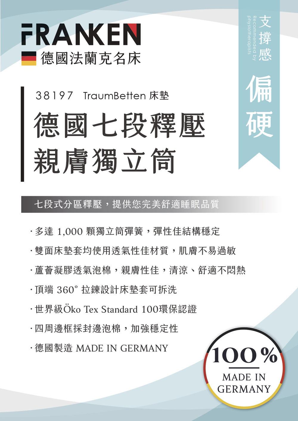 FRANKEN 法蘭克名床 TRAUM BETTEN 雙人特 FRANKEN 法蘭克名床 TRAUM BETTEN 雙人特
