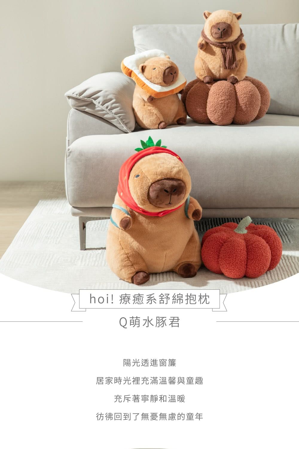 hoi! 好好生活 療癒系舒綿抱枕-Q萌水豚君優惠推薦 hoi! 好好生活 療癒系舒綿抱枕-Q萌水豚君優惠推薦