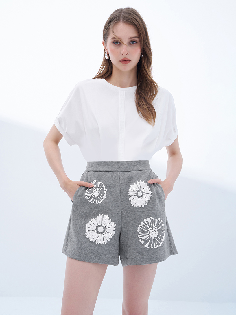 MOMA 小雛菊太空棉短褲(灰色) 推薦 MOMA 小雛菊太空棉短褲(灰色) 推薦