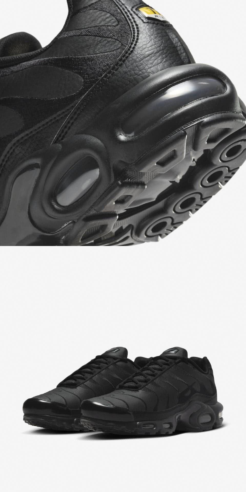 NIKE 耐吉 休閒鞋 Air Max Plus 男鞋 黑 NIKE 耐吉 休閒鞋 Air Max Plus 男鞋 黑