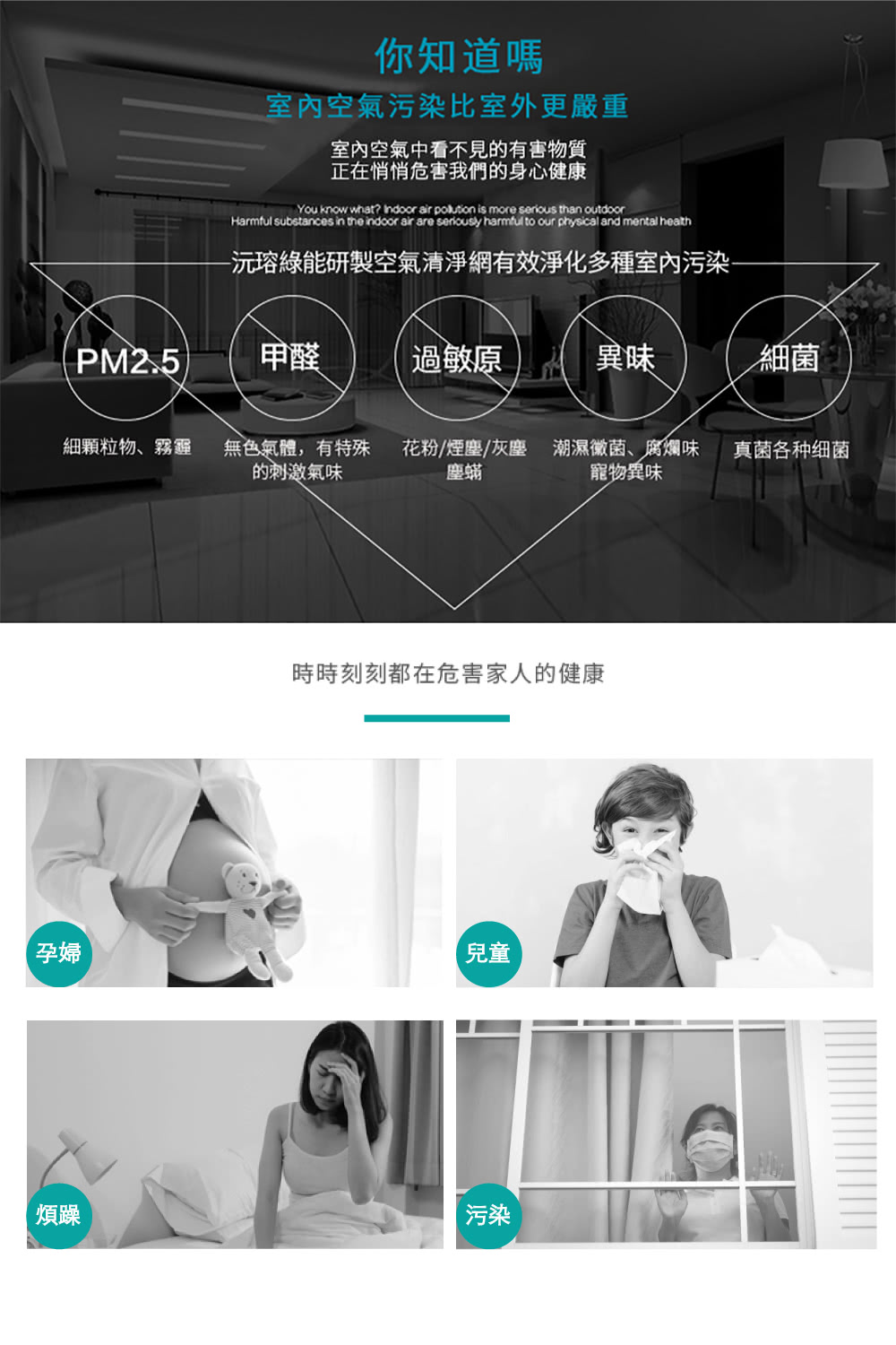 沅瑢綠能研製空氣清淨網有效淨化多種室內污染