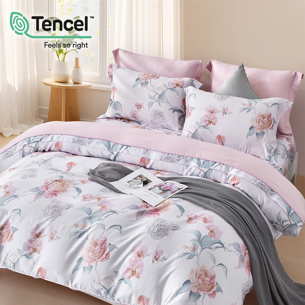 貝兒居家寢飾生活館 60支100%天絲四件式兩用被床包組 裸 貝兒居家寢飾生活館 60支100%天絲四件式兩用被床包組 裸