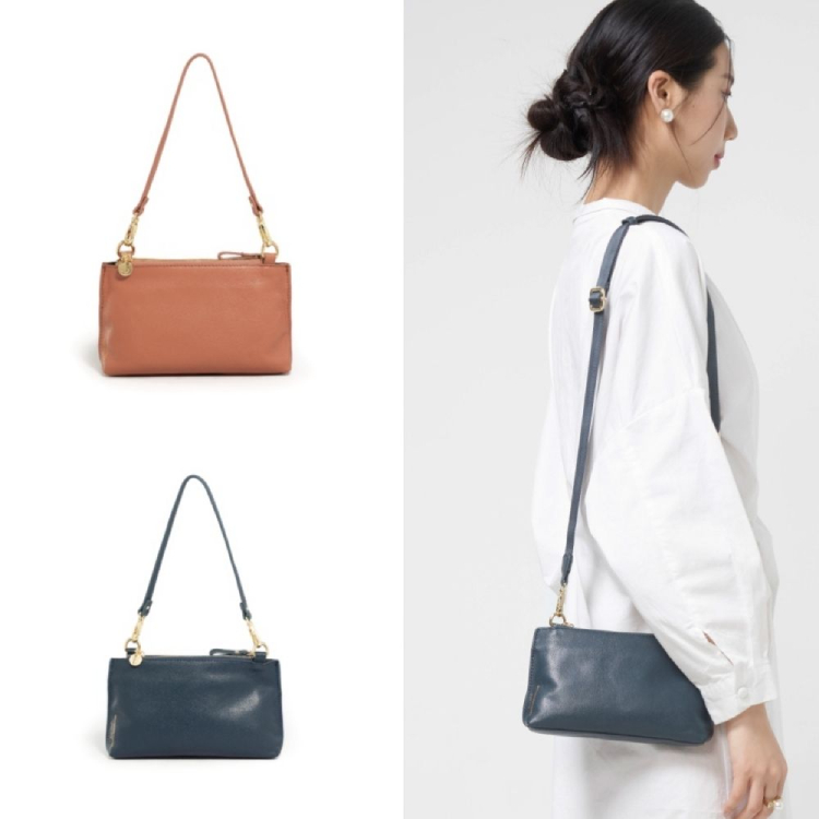 PEPPER’S 買一送一-買GOLD 羊皮雙拉鍊分隔包送絲 PEPPER’S 買一送一-買GOLD 羊皮雙拉鍊分隔包送絲