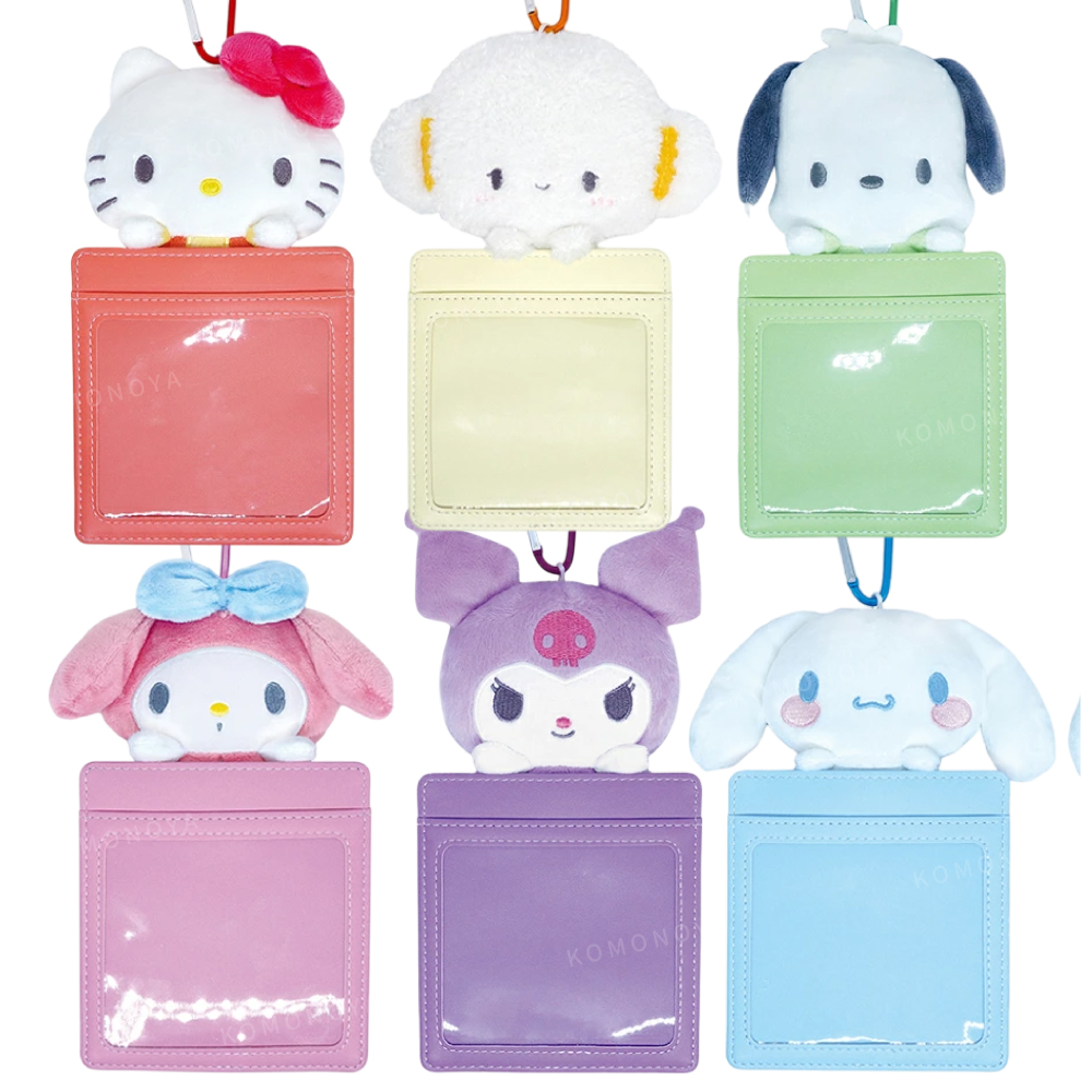 小禮堂 Sanrio 三麗鷗 絨毛玩偶小卡套 探頭款 Kit 小禮堂 Sanrio 三麗鷗 絨毛玩偶小卡套 探頭款 Kit