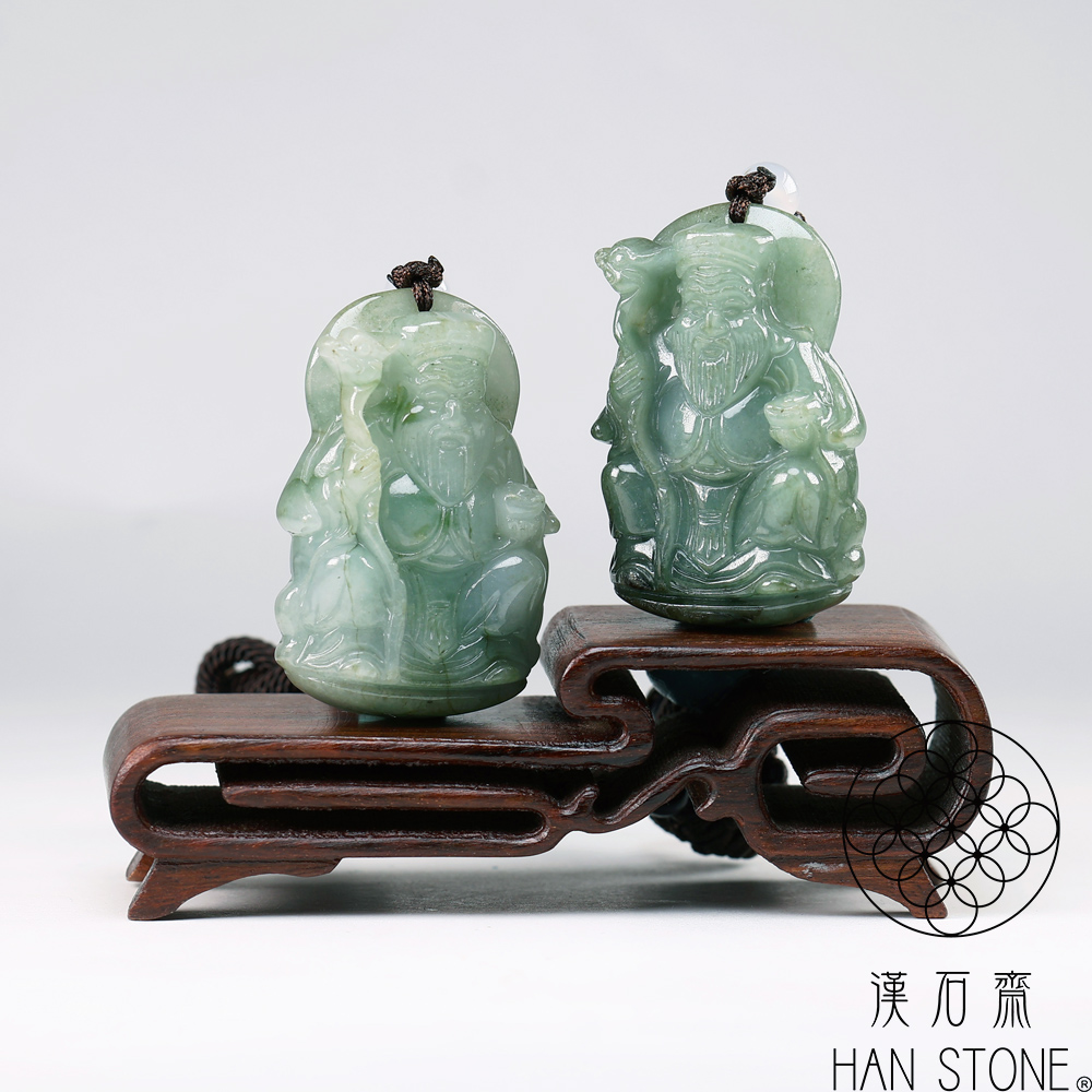 漢石齋】天然翡翠A貨土地公玉佩吊墜(26*39*9mm以上) - momo購物網