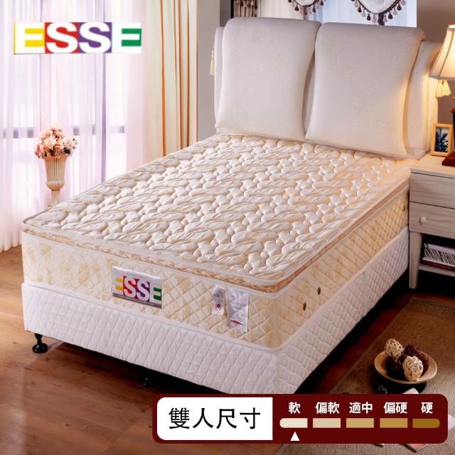 【ESSE御璽名床】高回彈乳膠三線獨立筒床墊(加贈記憶枕x2+保潔墊x1-5尺)
