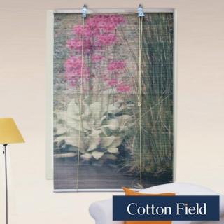 棉花田(花卉)彩色天然竹捲簾(150x160cm)