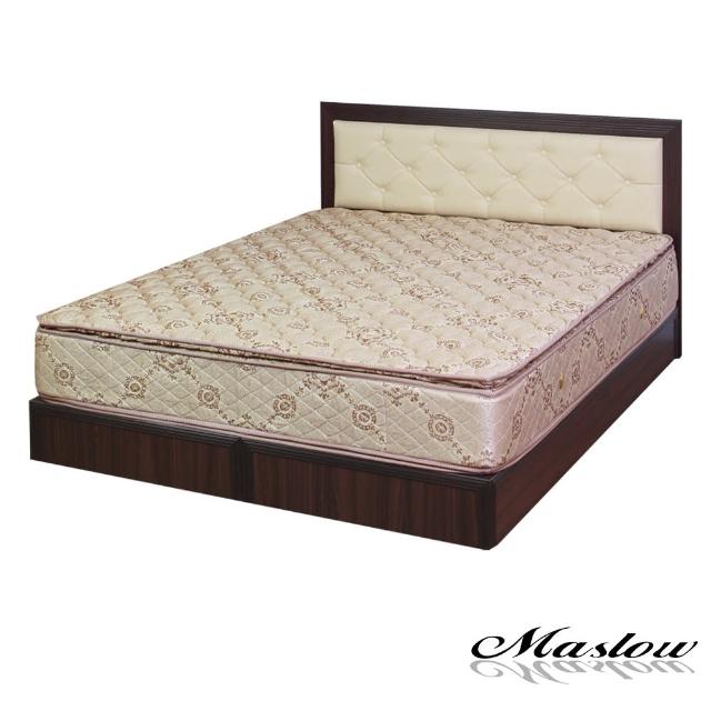 (Maslow-簡約胡桃釘釦)雙人床組-5尺(不含床墊)
